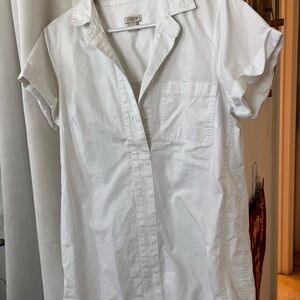 J. Crew White Shirt Dress